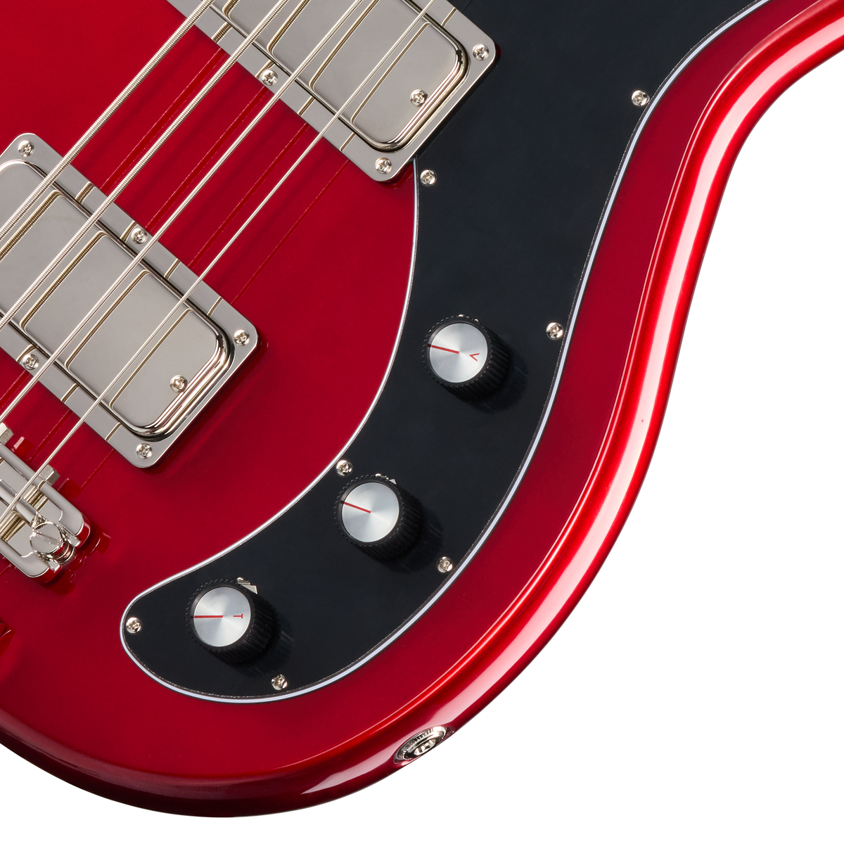 Epiphone Embassy Bass with Rosewood Fretboard, Sparkling Burgundy Electric Bass Epiphone