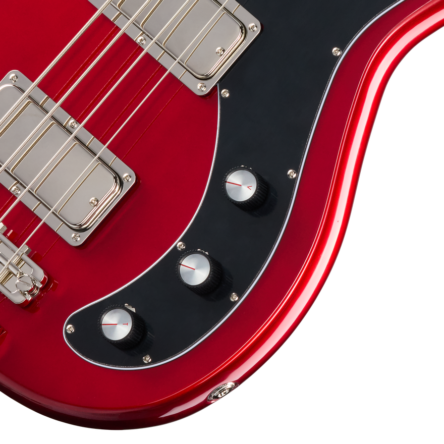 Epiphone Embassy Bass with Rosewood Fretboard, Sparkling Burgundy Electric Bass Epiphone