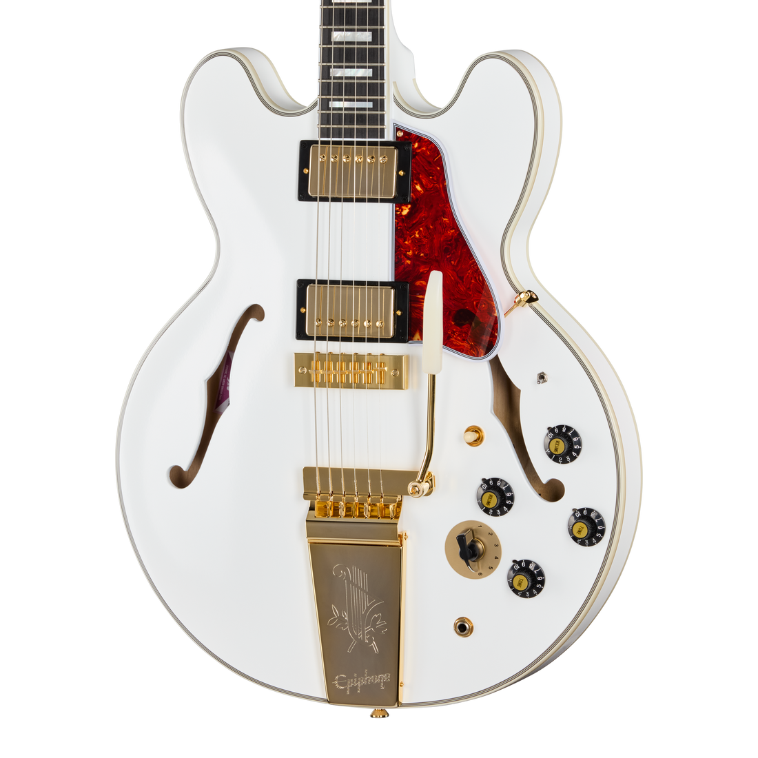 Epiphone IGC Alex Lifeson 1976 ES-355 Reissue, Alpine White Electric Guitar Epiphone
