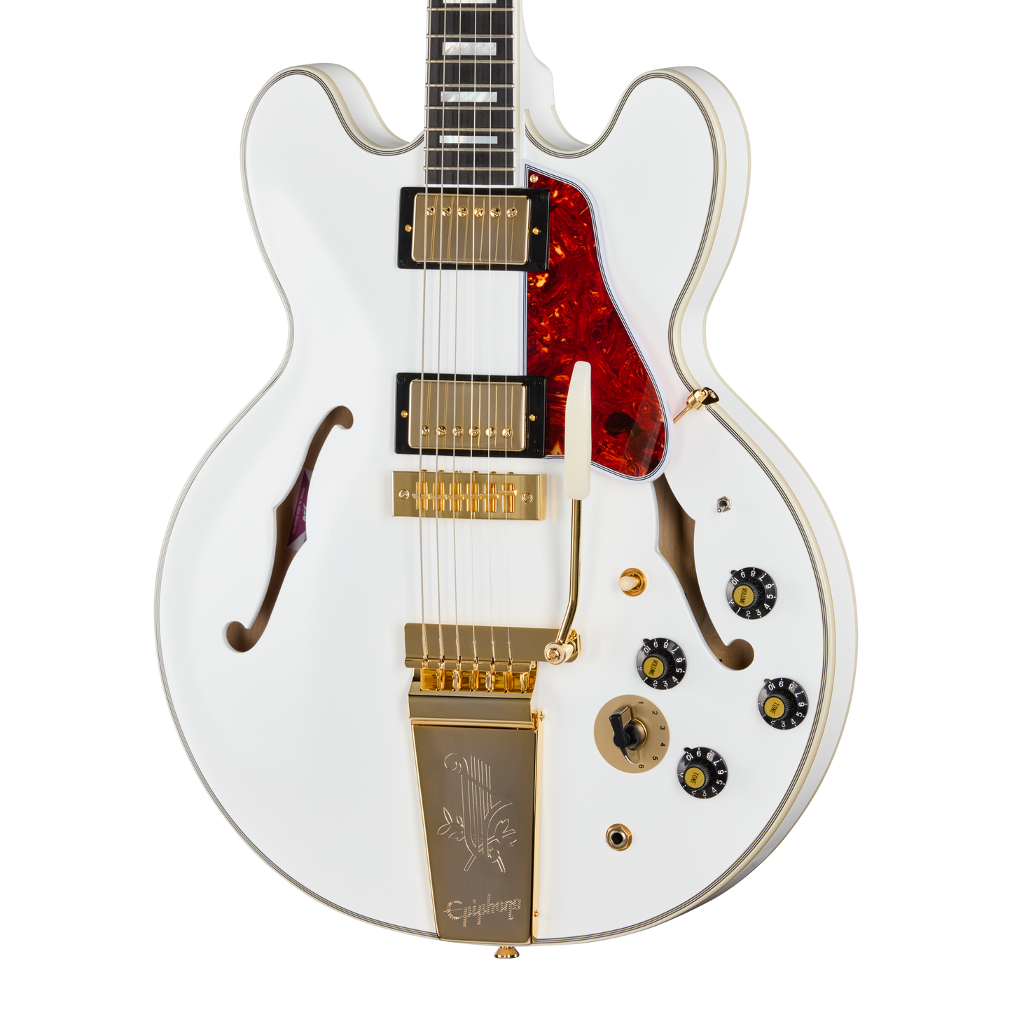 Epiphone IGC Alex Lifeson 1976 ES-355 Reissue, Alpine White Electric Guitar Epiphone