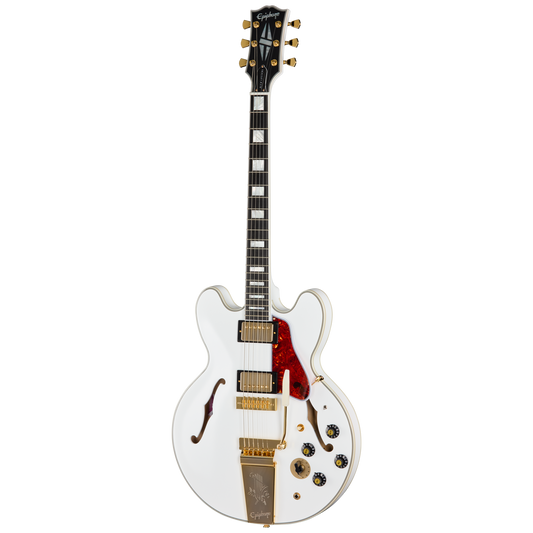 Epiphone IGC Alex Lifeson 1976 ES-355 Reissue, Alpine White Electric Guitar Epiphone