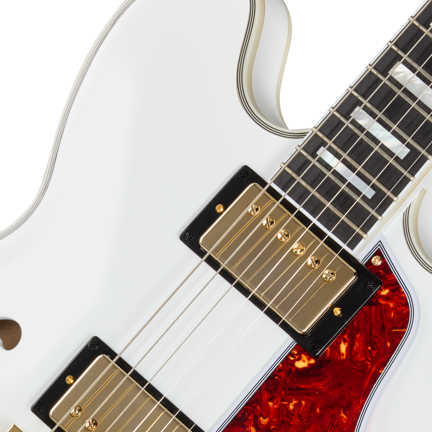Epiphone IGC Alex Lifeson 1976 ES-355 Reissue, Alpine White Electric Guitar Epiphone