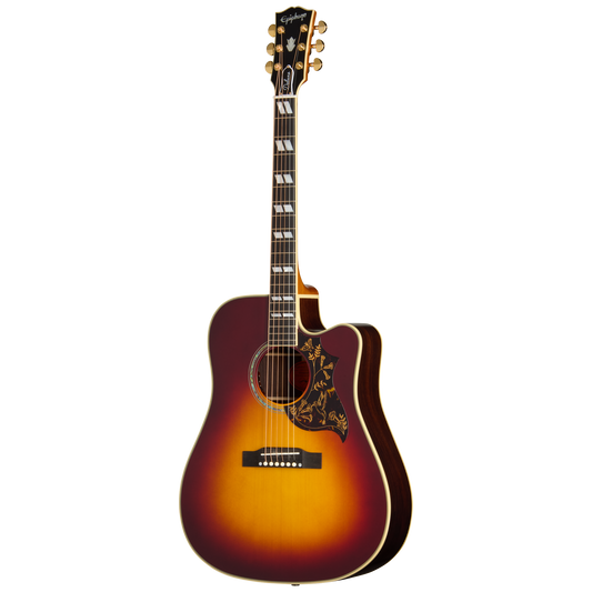 Epiphone IGC Hummingbird Deluxe EC, Autumn Burst Acoustic Guitar Epiphone