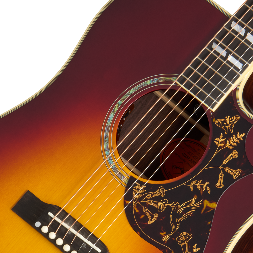 Epiphone IGC Hummingbird Deluxe EC, Autumn Burst Acoustic Guitar Epiphone