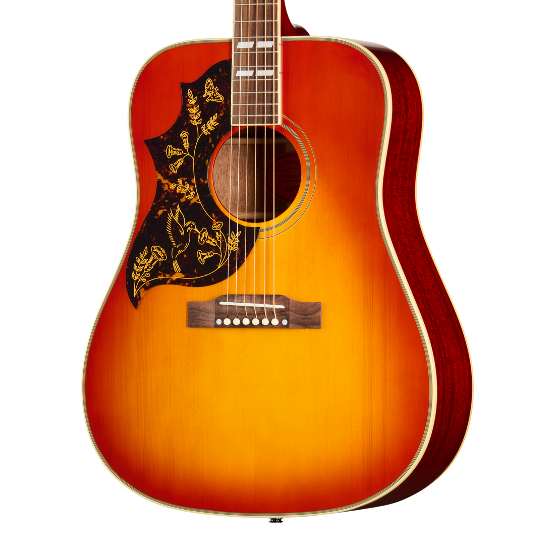 Epiphone IGC 1960 Hummingbird Reissue, Left-Handed, Heritage Cherry Sunburst Acoustic Guitar Epiphone