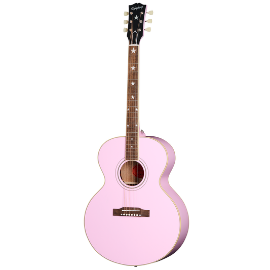 Epiphone IGC J-180 LS, Pink Acoustic Guitar Epiphone