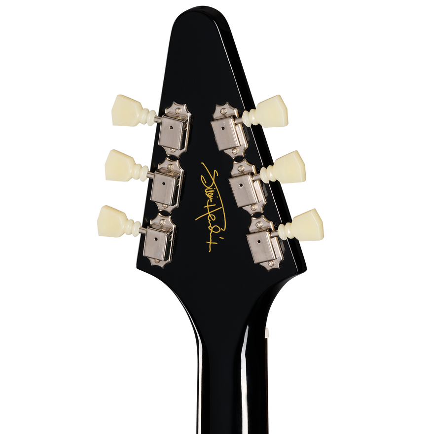 Epiphone Jimi Hendrix™ "Love Drops" Flying V, Ebony Electric Guitar Epiphone