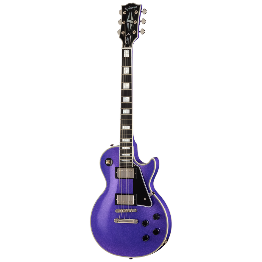 Epiphone IGC Les Paul Custom, Amethyst Sparkle Electric Guitar Epiphone