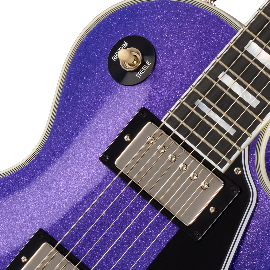Epiphone IGC Les Paul Custom, Amethyst Sparkle Electric Guitar Epiphone