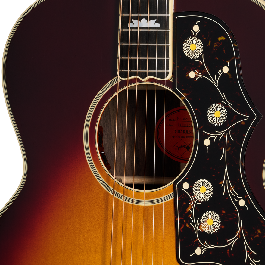 Epiphone IGC Pre-War SJ-200 Rosewood Reissue, Vintage Sunburst Acoustic Guitar Epiphone