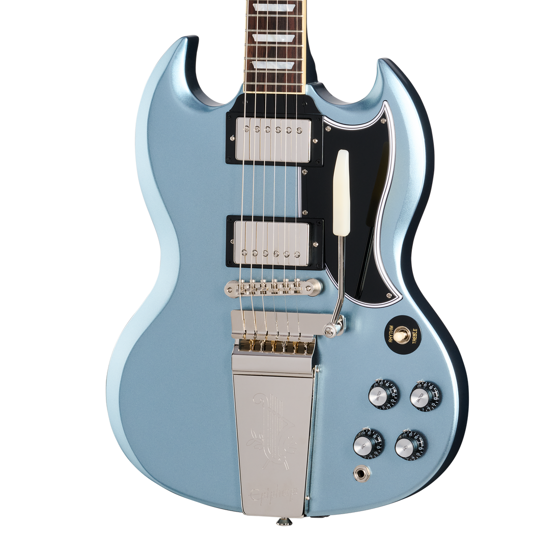 Epiphone IGC 1964 SG Standard Reissue with Maestro Vibrola, Antique Pelham Blue, Exclusive Electric Guitar Epiphone