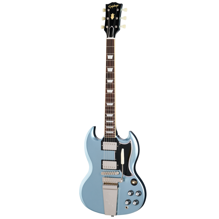 Epiphone IGC 1964 SG Standard Reissue with Maestro Vibrola, Antique Pelham Blue, Exclusive Electric Guitar Epiphone