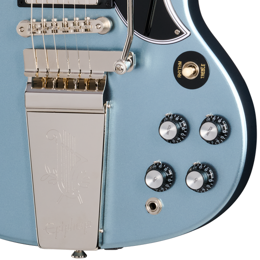 Epiphone IGC 1964 SG Standard Reissue with Maestro Vibrola, Antique Pelham Blue, Exclusive Electric Guitar Epiphone