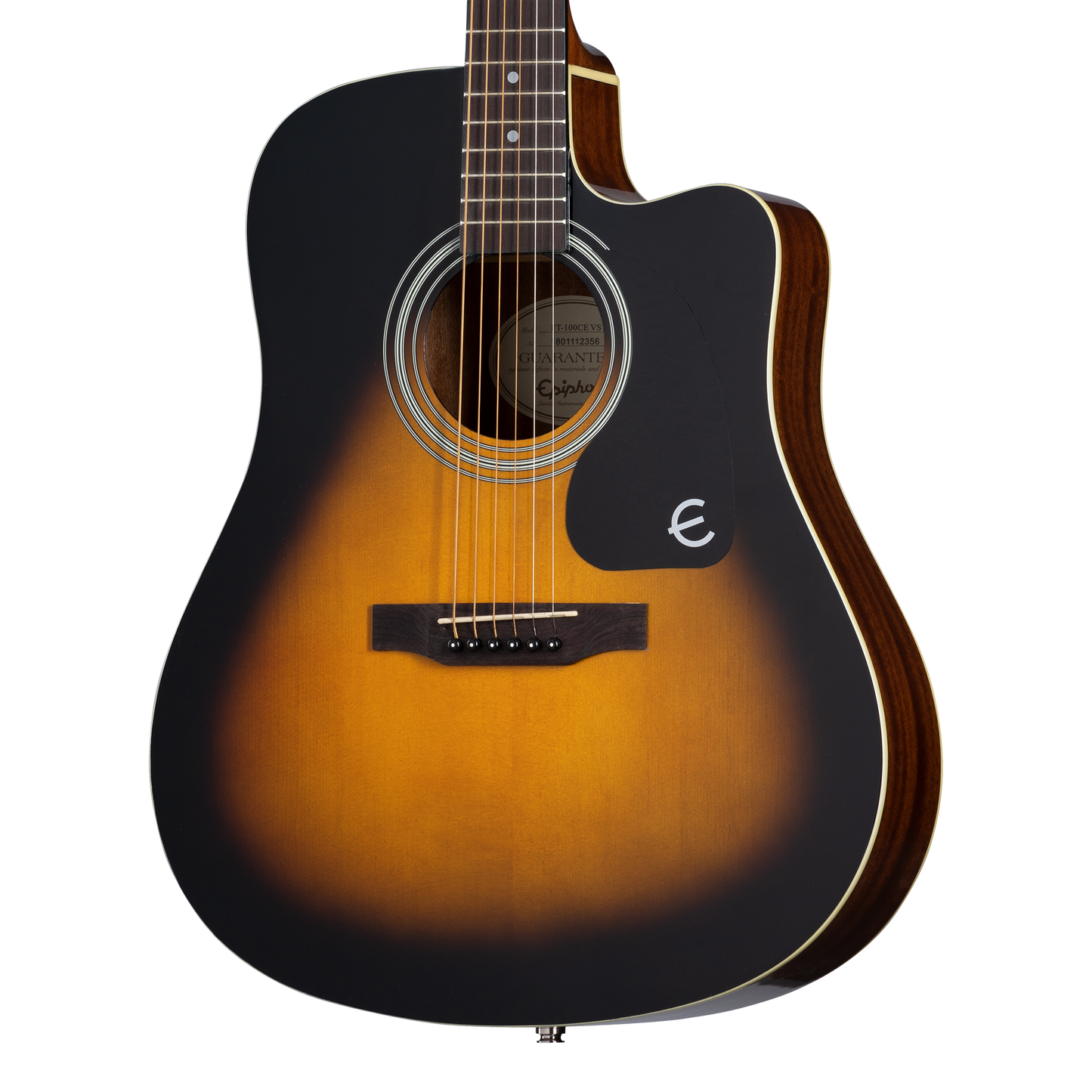 Epiphone FT-100CE, Vintage Sunburst Acoustic Guitar Epiphone