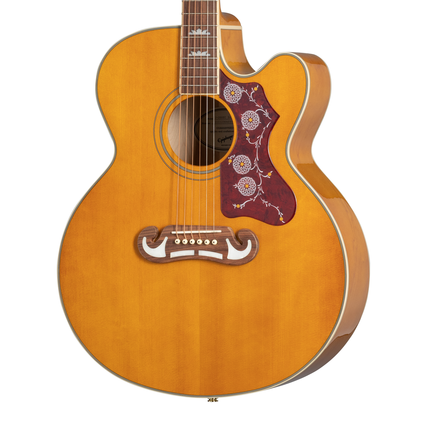 Epiphone J-200 EC Studio, Vintage Natural Acoustic Guitar Epiphone
