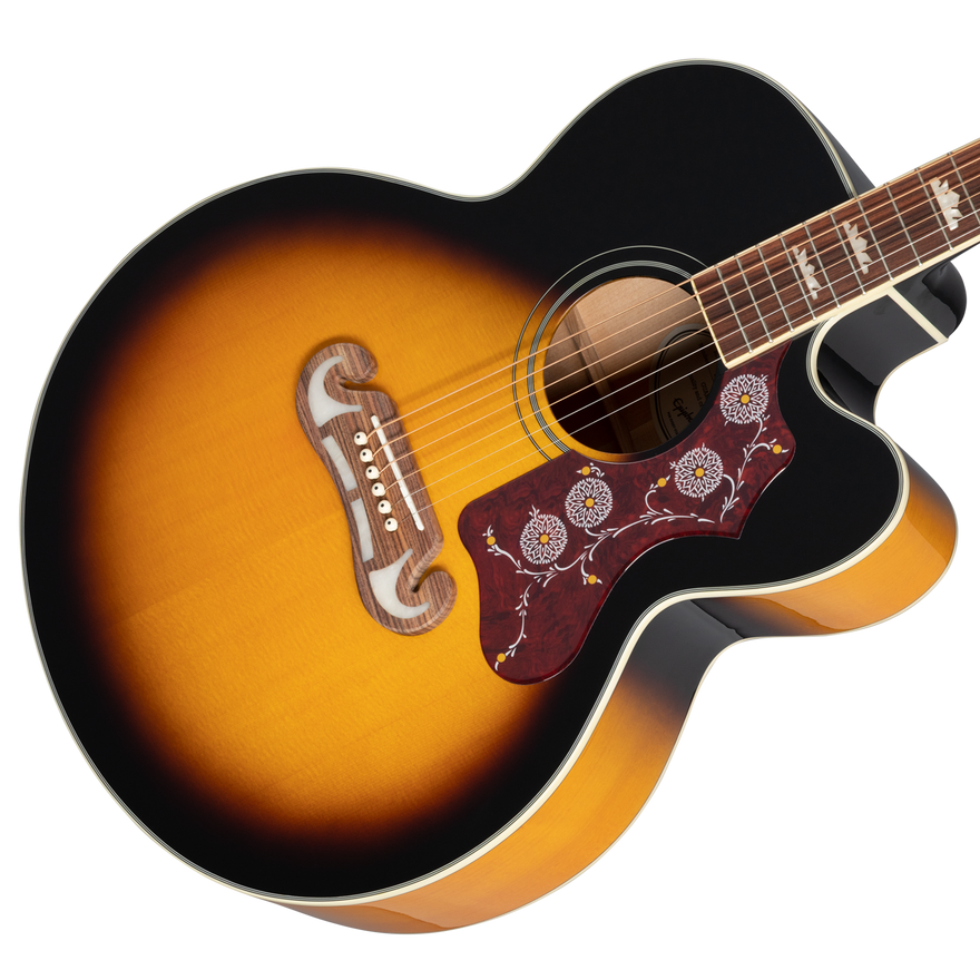 Epiphone J-200 EC Studio, Vintage Sunburst Acoustic Guitar Epiphone
