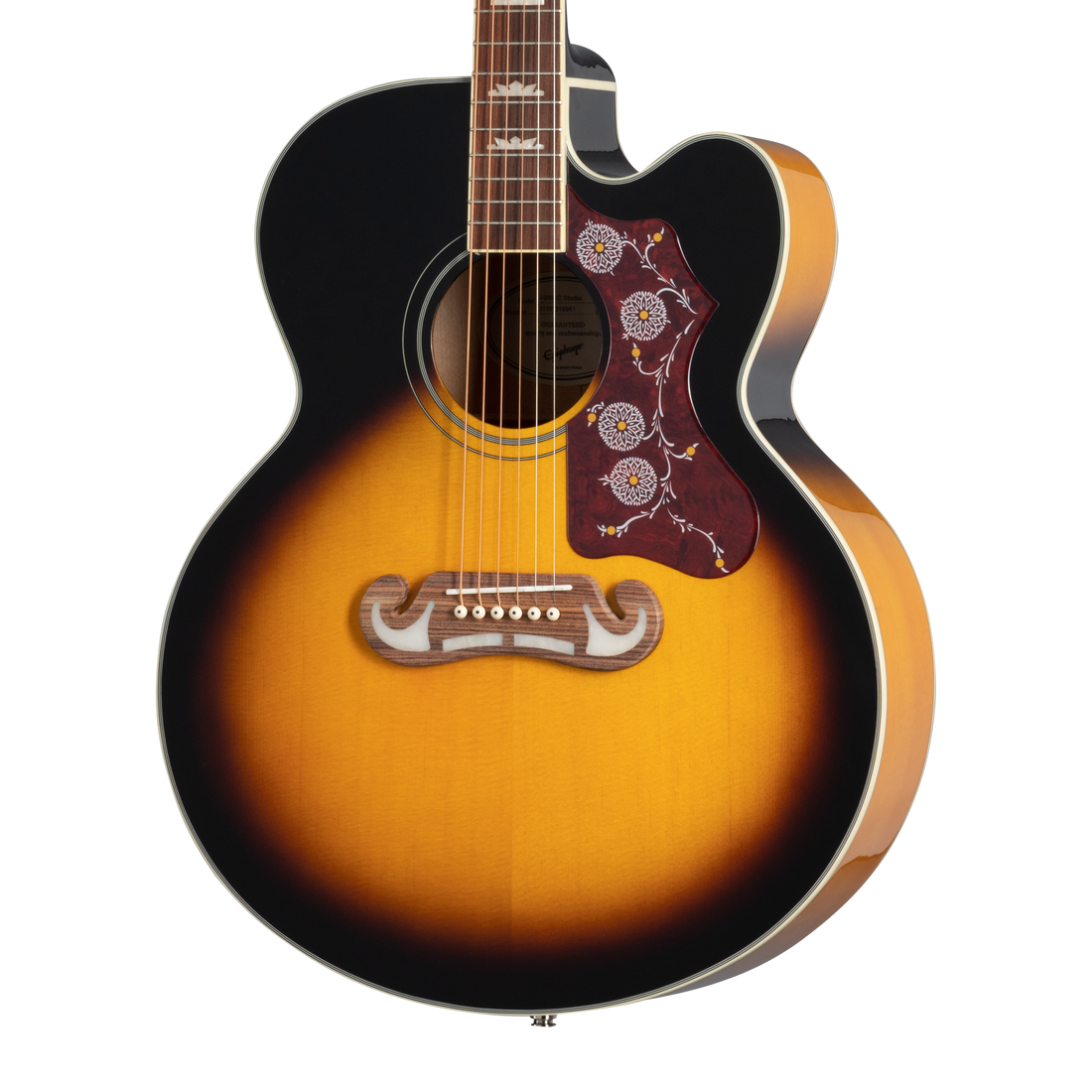 Epiphone J-200 EC Studio, Vintage Sunburst Acoustic Guitar Epiphone