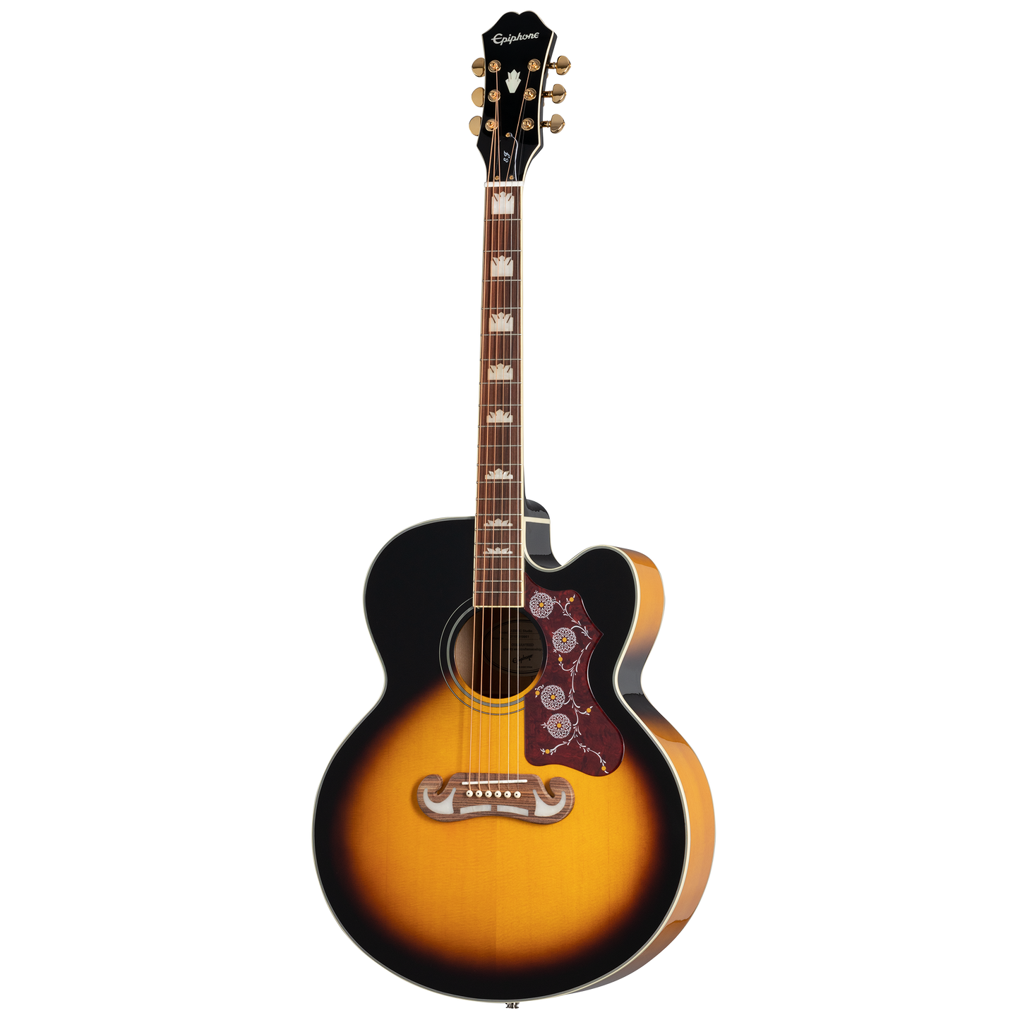 Epiphone J-200 EC Studio, Vintage Sunburst Acoustic Guitar Epiphone