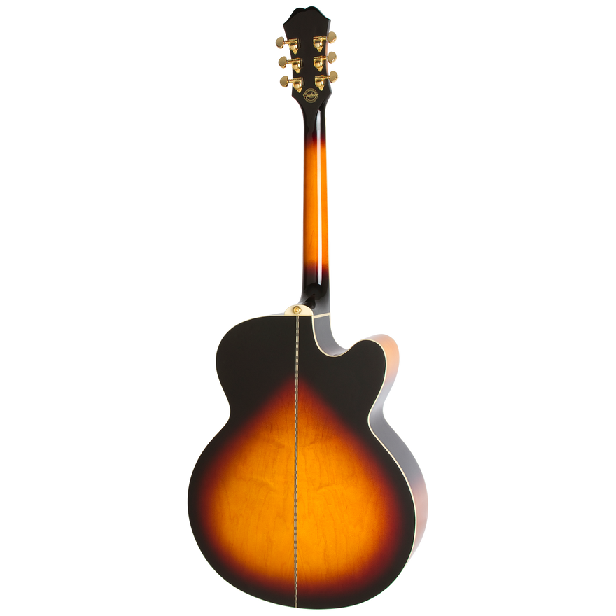 Epiphone J-200 EC Studio, Left-Handed, Vintage Sunburst Acoustic Guitar Epiphone
