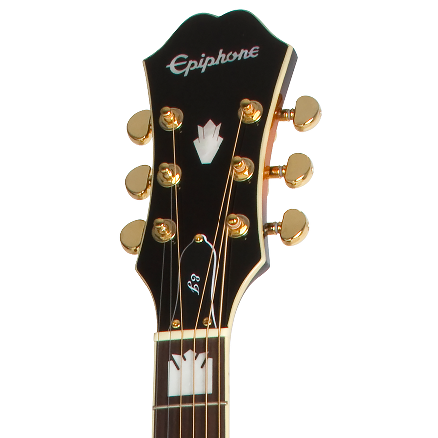 Epiphone J-200 EC Studio, Left-Handed, Vintage Sunburst Acoustic Guitar Epiphone