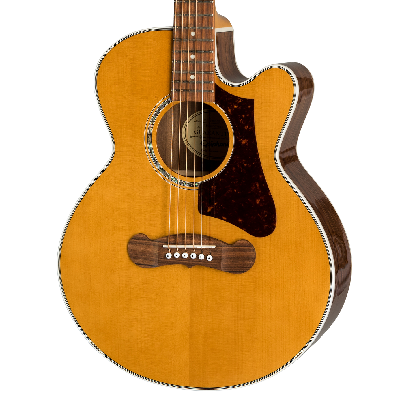 Epiphone J-200 EC Studio Parlor, Vintage Natural Acoustic Guitar Epiphone