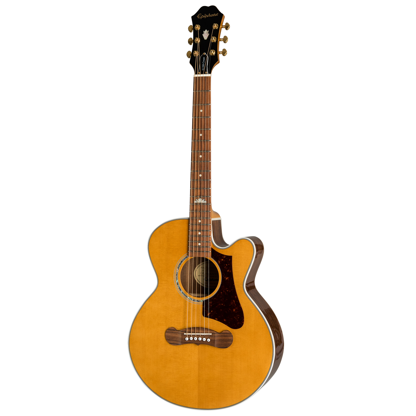 Epiphone J-200 EC Studio Parlor, Vintage Natural Acoustic Guitar Epiphone