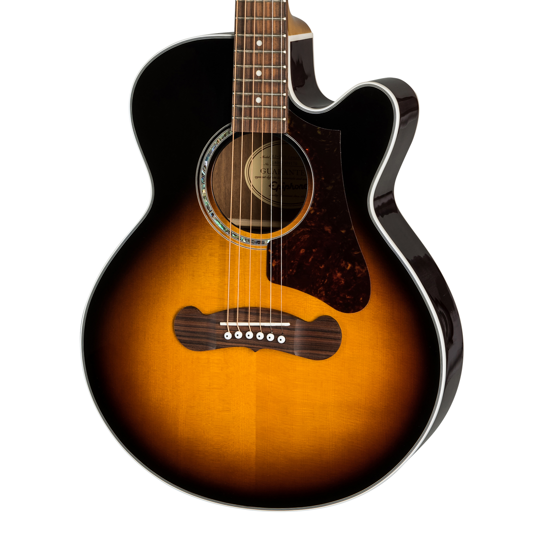 Epiphone J-200 EC Studio Parlor, Vintage Sunburst Acoustic Guitar Epiphone