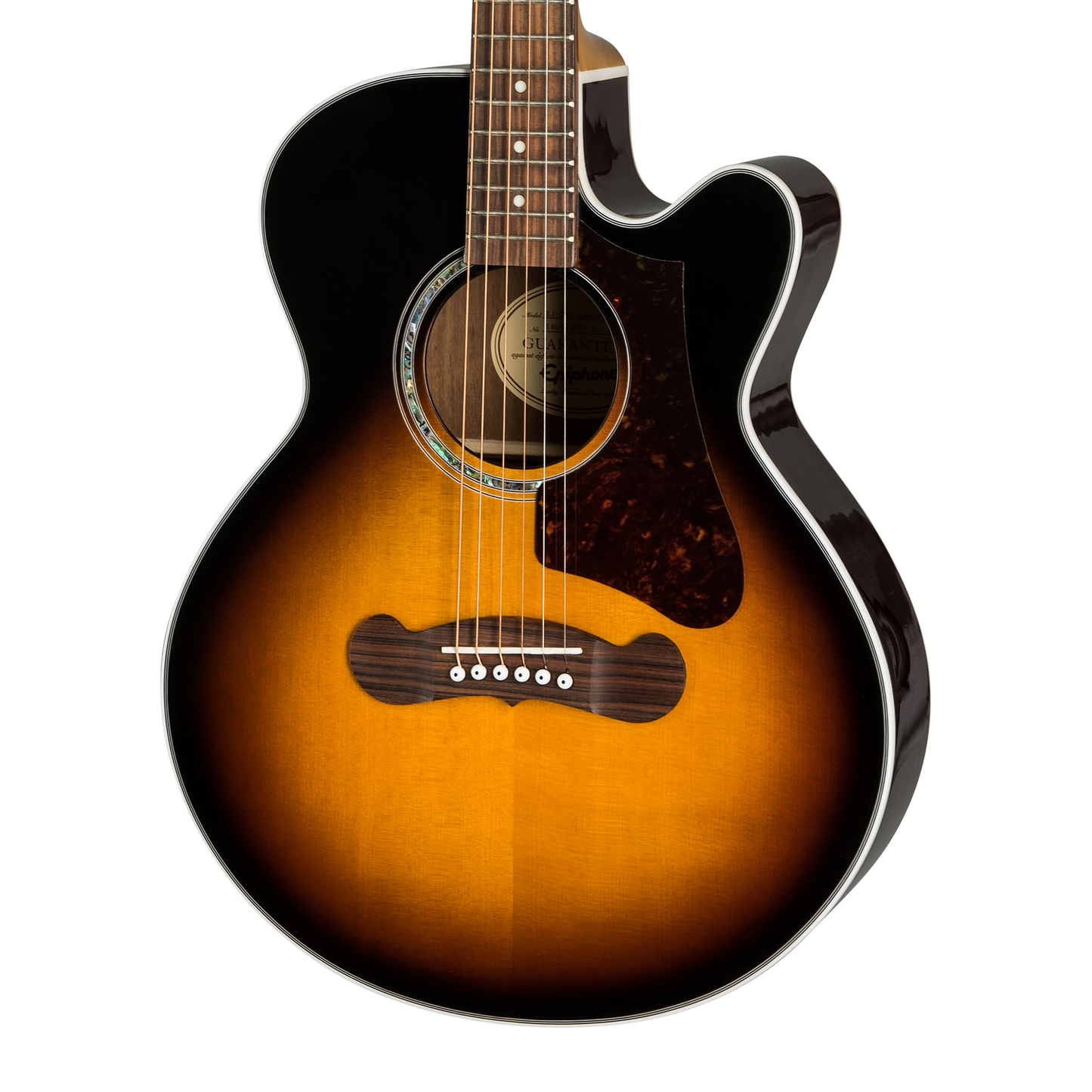 Epiphone J-200 EC Studio Parlor, Vintage Sunburst Acoustic Guitar Epiphone