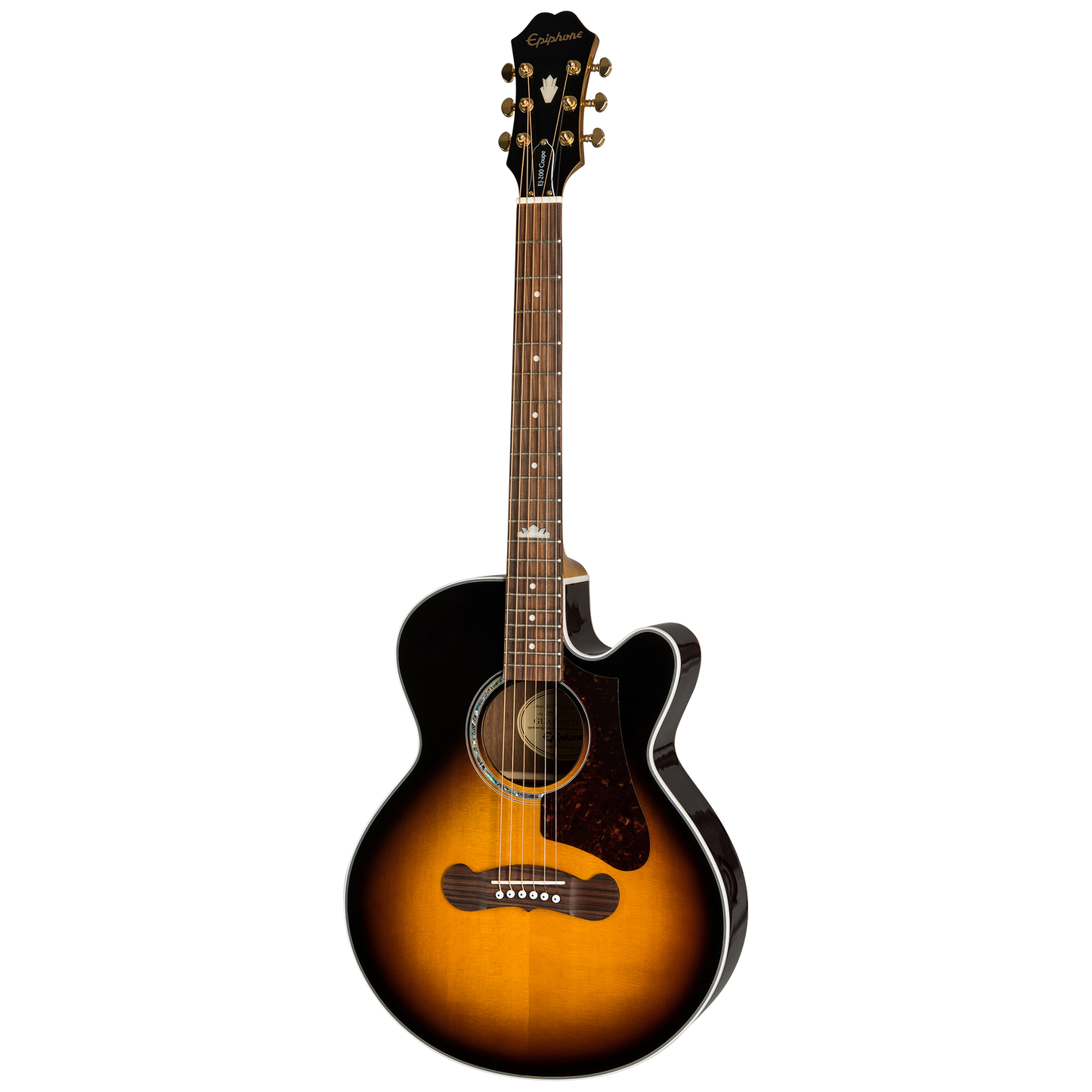 Epiphone J-200 EC Studio Parlor, Vintage Sunburst Acoustic Guitar Epiphone