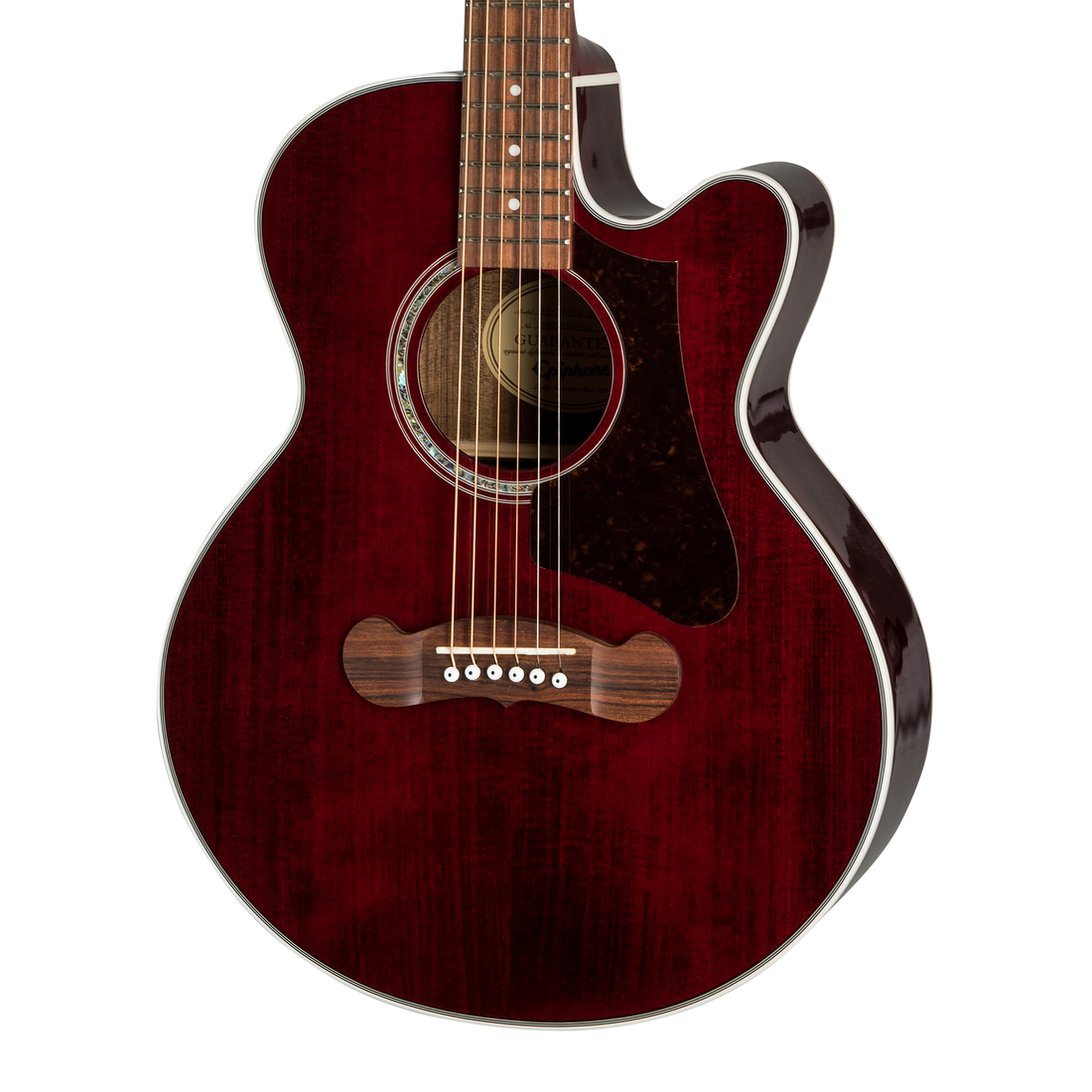 Epiphone J-200 EC Studio Parlor, Wine Red Acoustic Guitar Epiphone