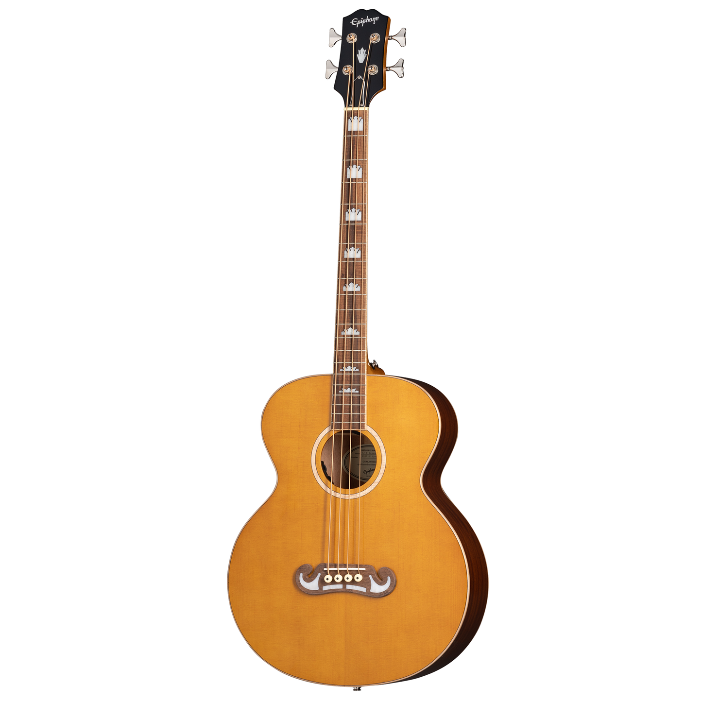 Epiphone El Capitan J-200 Studio Bass, Aged Vintage Natural Acoustic Bass Epiphone