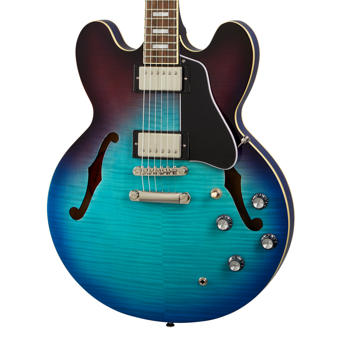 Epiphone ES-335 Figured with Rosewood Fretboard, Blueberry Burst Electric Guitar Epiphone