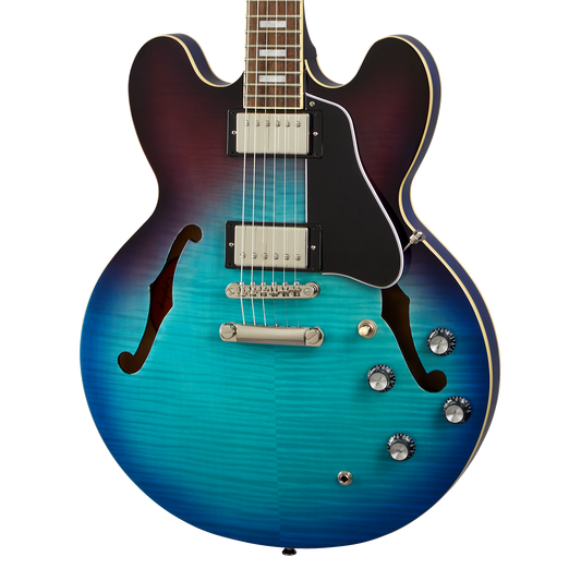 Epiphone ES-335 Figured with Rosewood Fretboard, Blueberry Burst Electric Guitar Epiphone