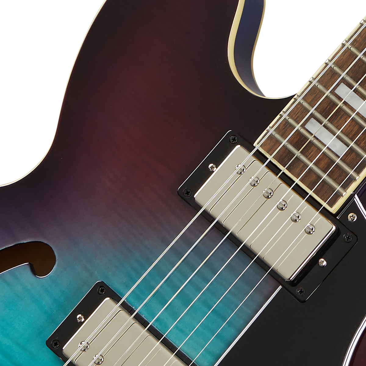 Epiphone ES-335 Figured with Rosewood Fretboard, Blueberry Burst Electric Guitar Epiphone
