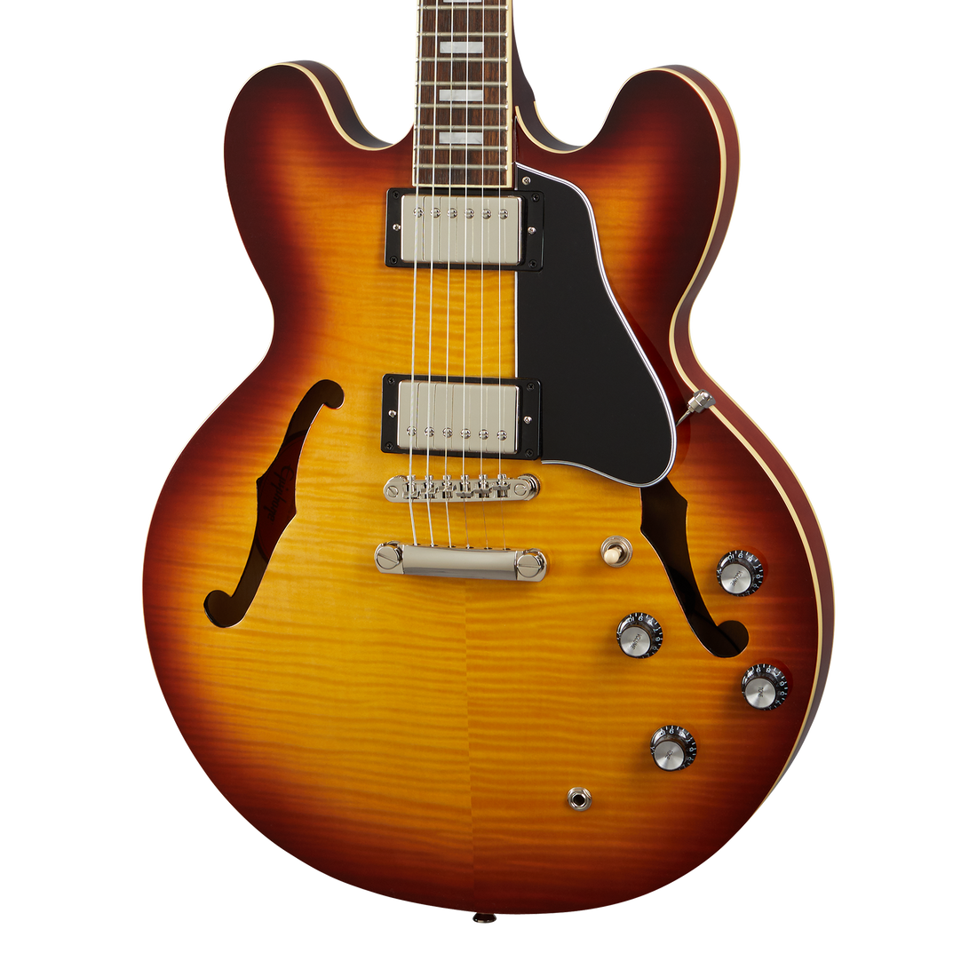 Epiphone ES-335 Figured with Rosewood Fretboard, Raspberry Tea Burst Electric Guitar Epiphone