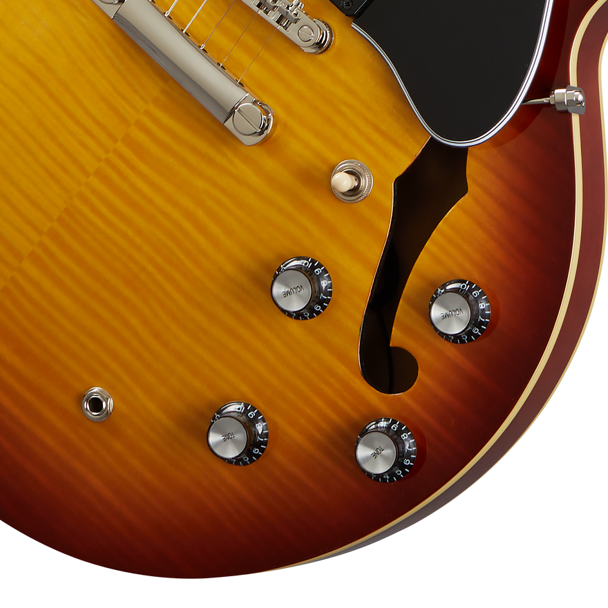 Epiphone ES-335 Figured with Rosewood Fretboard, Raspberry Tea Burst Electric Guitar Epiphone