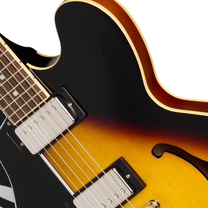 Epiphone ES-335 with Rosewood Fretboard, Left-Handed, Vintage Sunburst Electric Guitar Epiphone