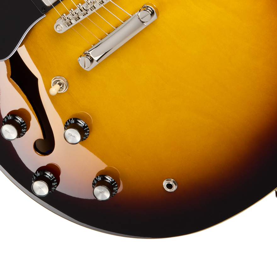 Epiphone ES-335 with Rosewood Fretboard, Left-Handed, Vintage Sunburst Electric Guitar Epiphone