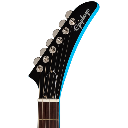Guitar headstock with 'Epiphone' branding on a white background