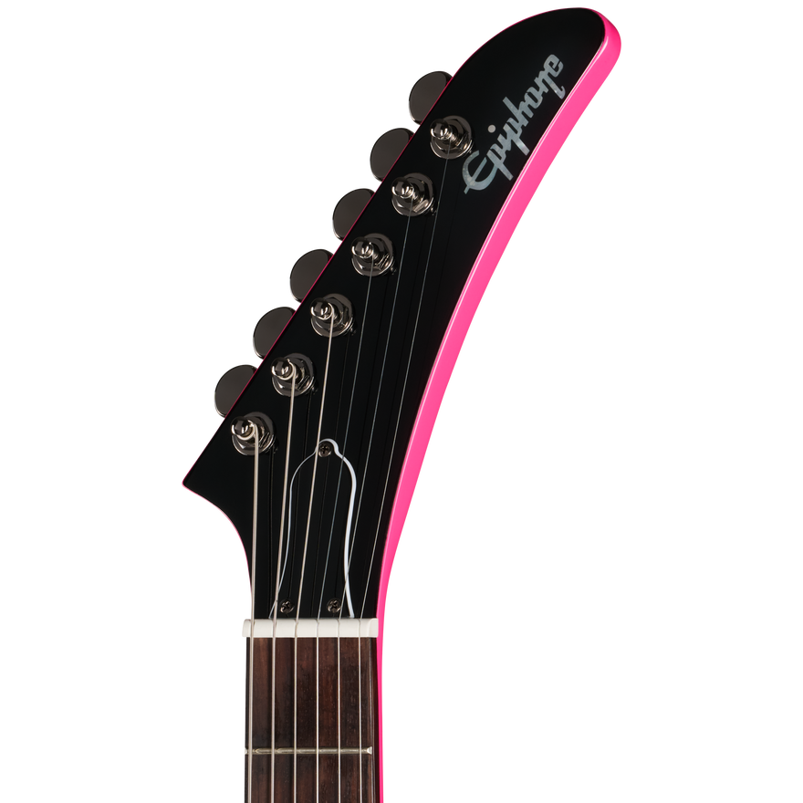 Guitar headstock with 'Epiphone' branding on a white background