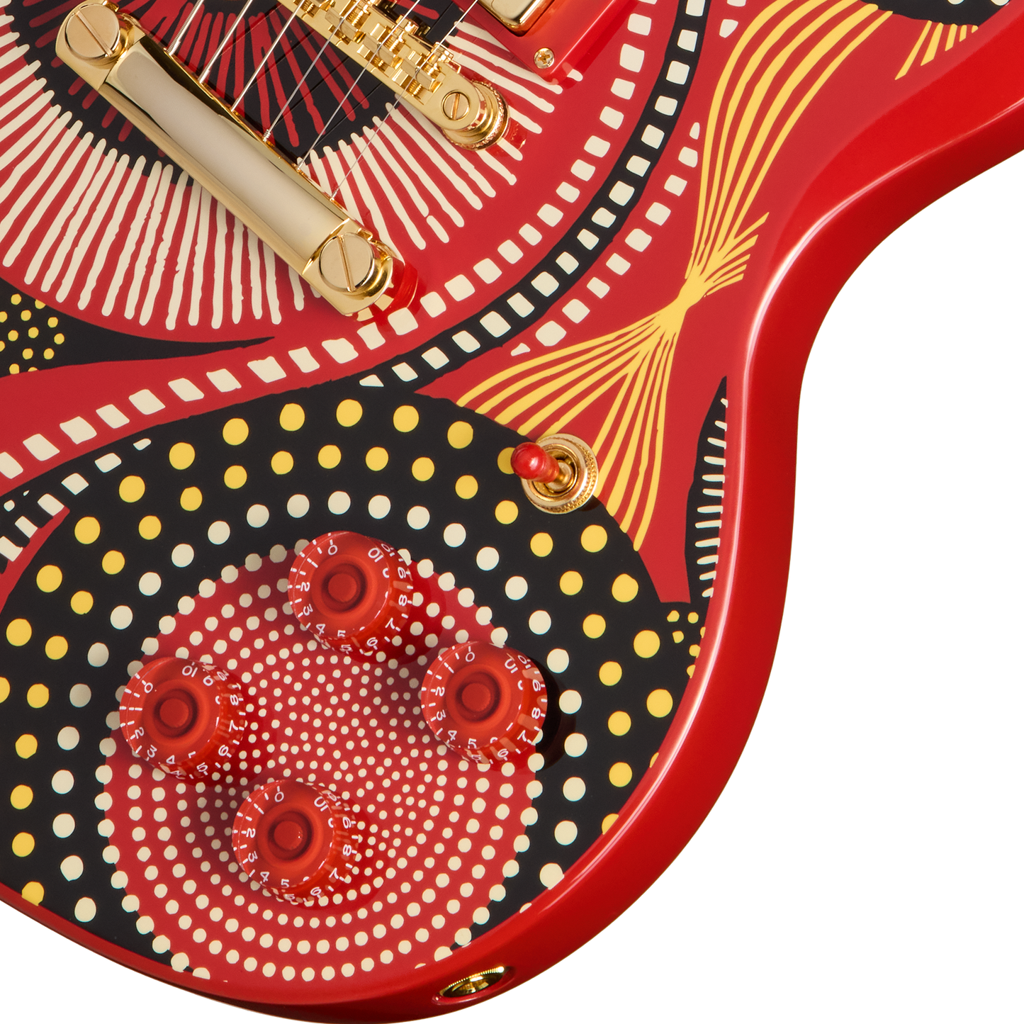 Epiphone Fatoumata Diawara SG, Ember Red with Malian Graphic Electric Guitar Epiphone