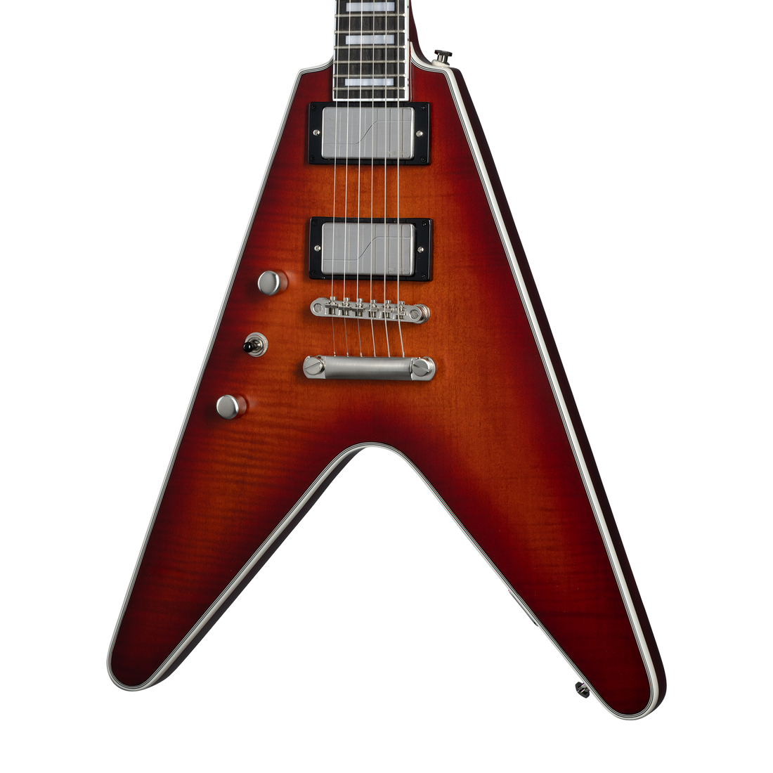 Epiphone Flying V Prophecy, Left-Handed, Aged Bengal Tiger Burst, Exclusive Electric Guitar Epiphone
