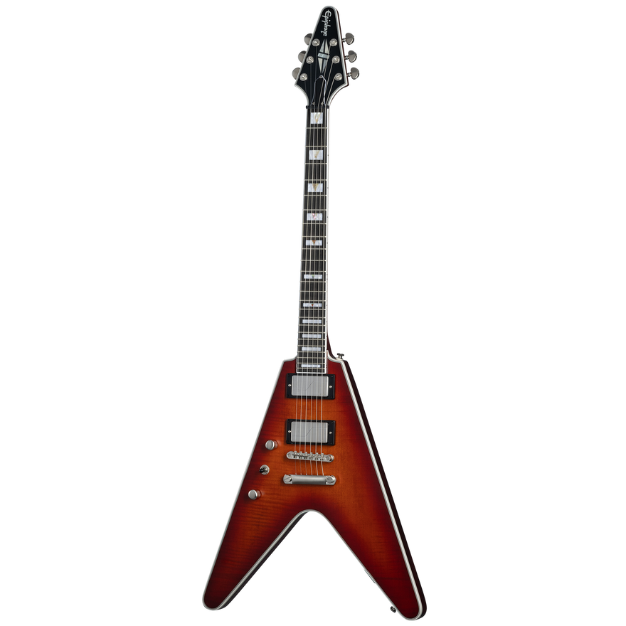 Epiphone Flying V Prophecy, Left-Handed, Aged Bengal Tiger Burst, Exclusive Electric Guitar Epiphone