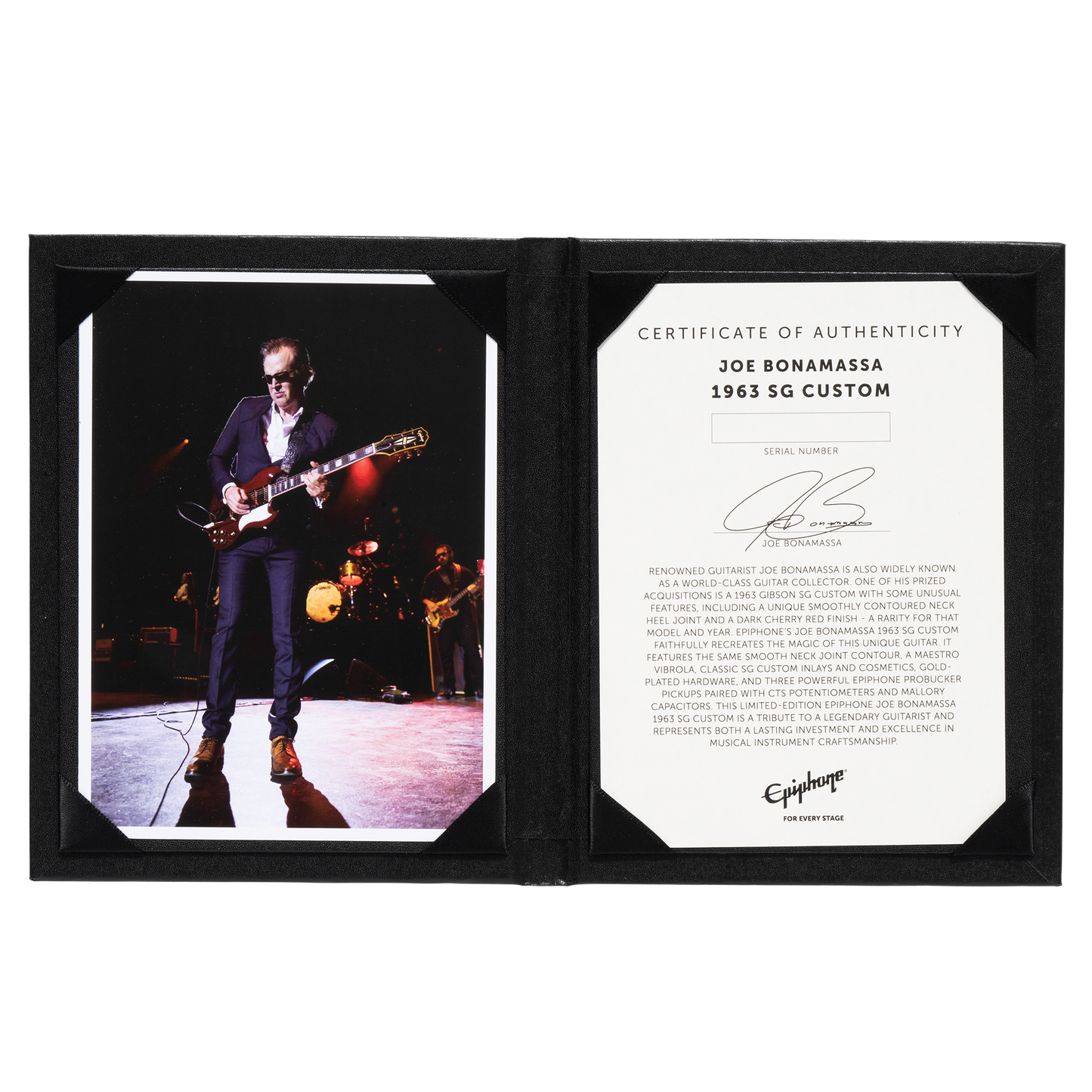 Epiphone Joe Bonamassa 1963 SG Custom, Dark Wine Red Electric Guitar Epiphone