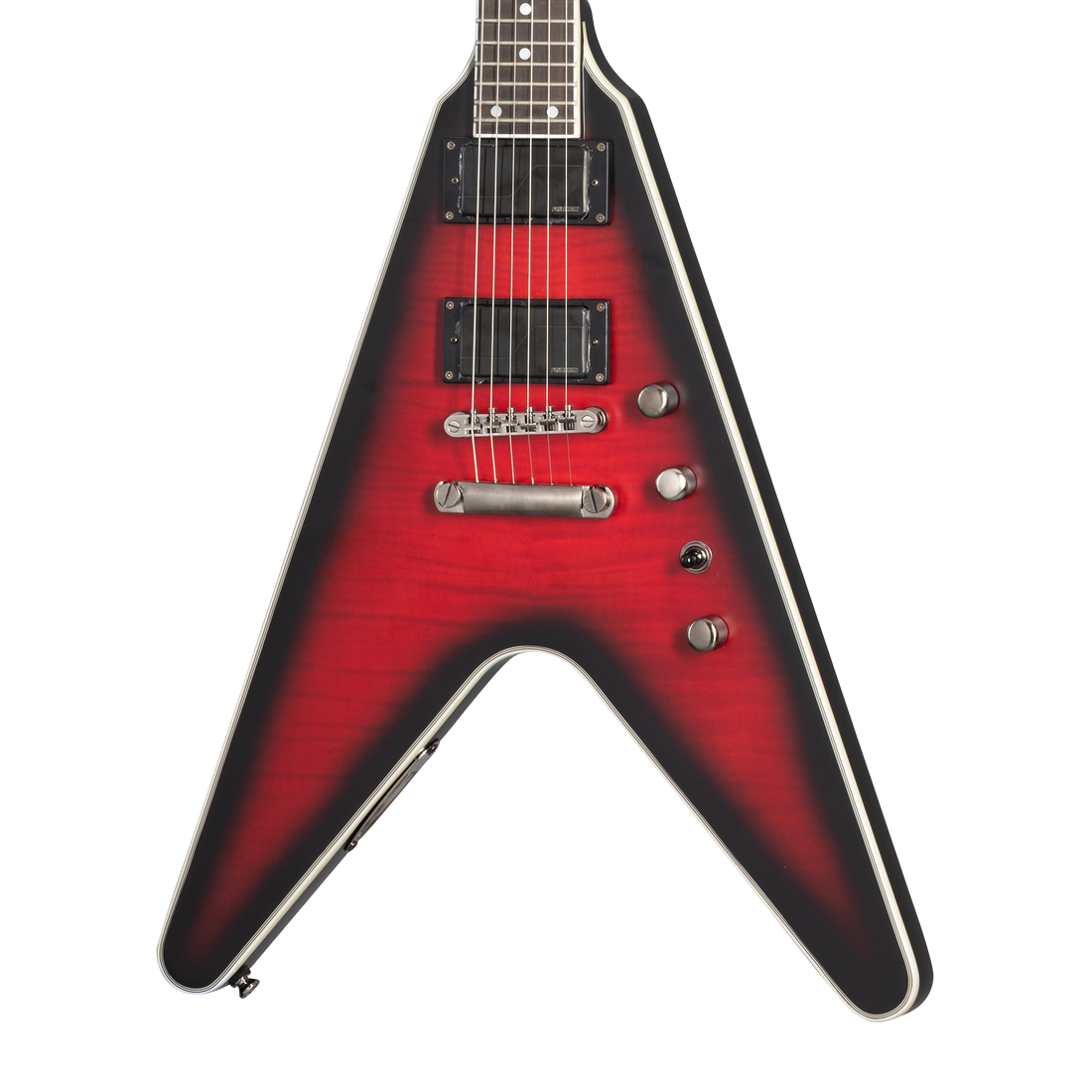 Epiphone Dave Mustaine Flying V Prophecy, Aged Dark Red Burst Electric Guitar Epiphone