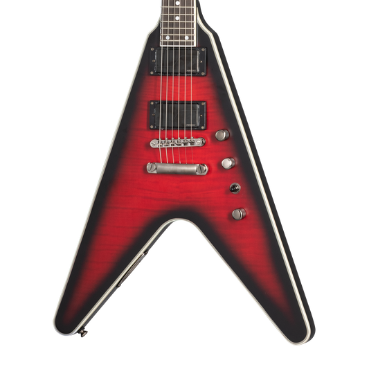 Epiphone Dave Mustaine Flying V Prophecy, Aged Dark Red Burst Electric Guitar Epiphone