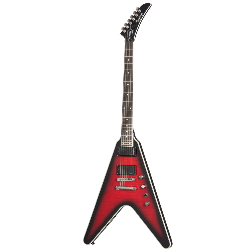 Epiphone Dave Mustaine Flying V Prophecy, Aged Dark Red Burst Electric Guitar Epiphone