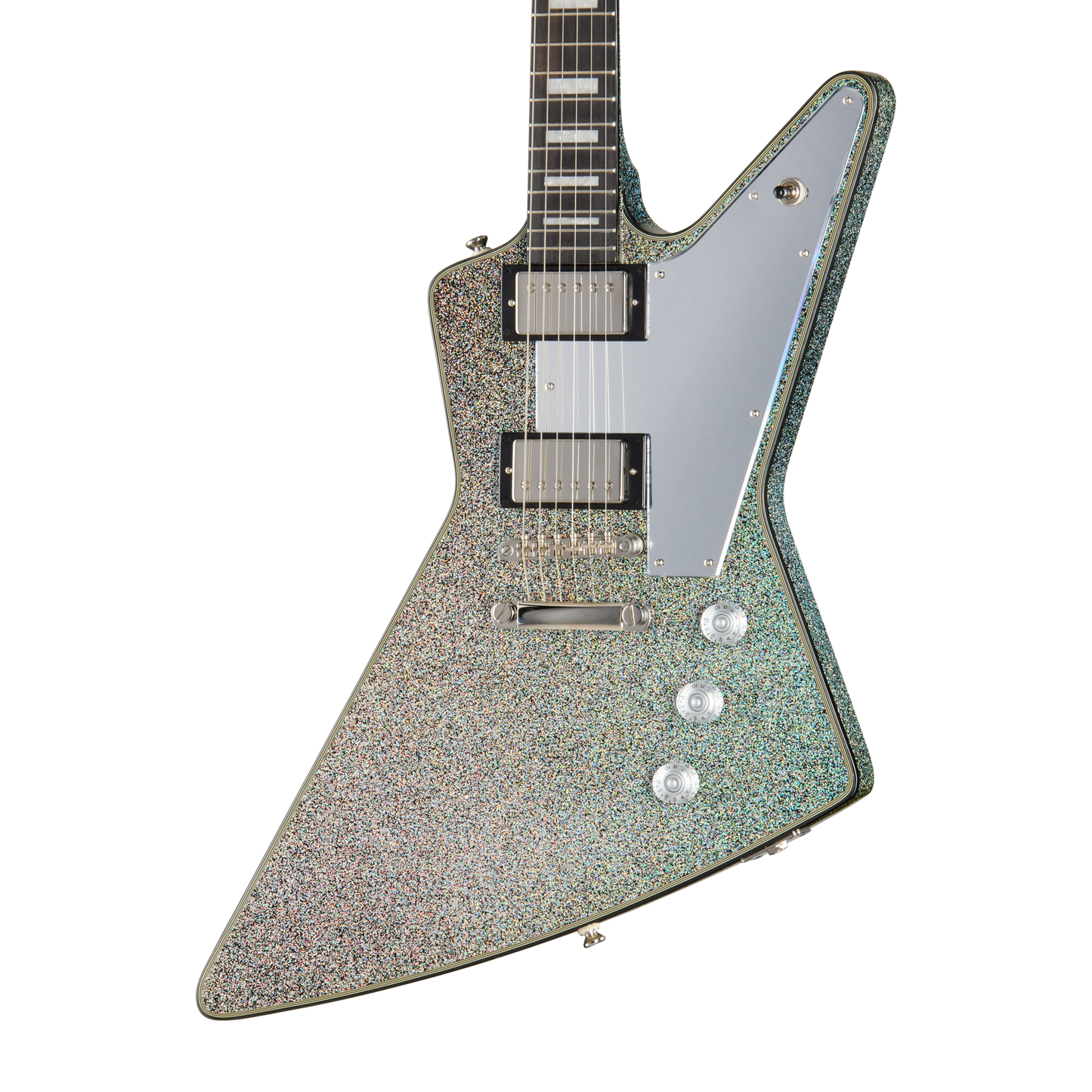 Epiphone Lzzy Hale Explorer Custom, Black Diamond Holographic Sparkle Electric Guitar Epiphone
