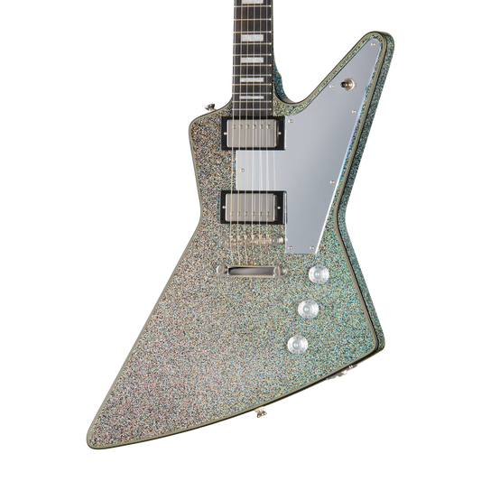 Epiphone Lzzy Hale Explorer Custom, Black Diamond Holographic Sparkle Electric Guitar Epiphone