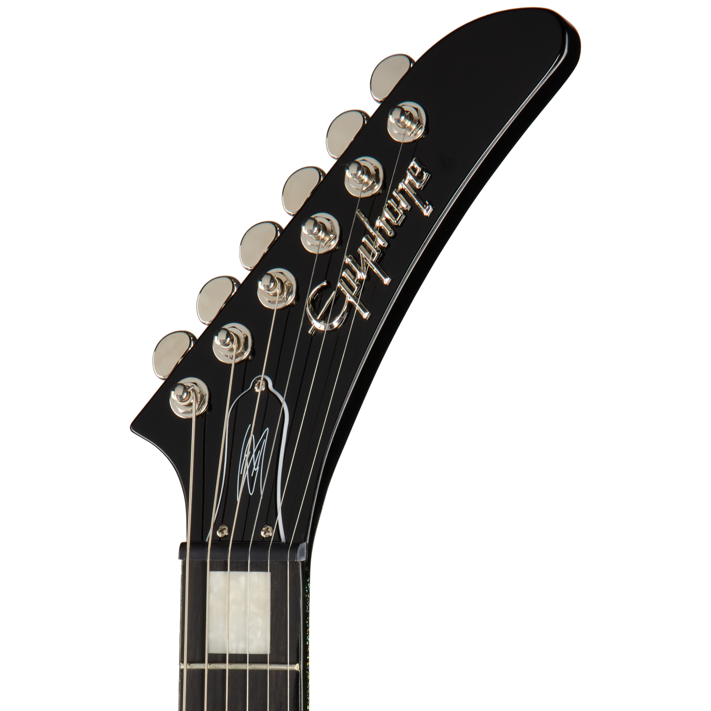 Epiphone Lzzy Hale Explorer Custom, Black Diamond Holographic Sparkle Electric Guitar Epiphone